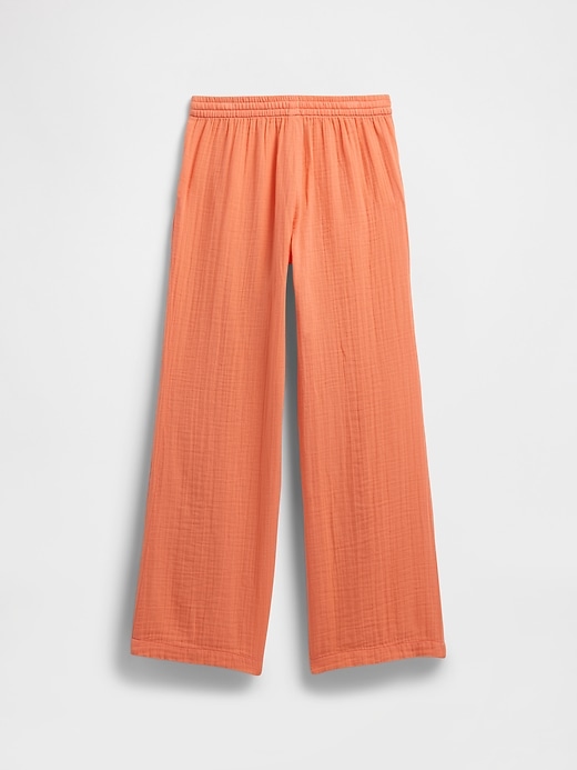 Image number 2 showing, Kids Pull-On Wide-Leg Gauze Pants