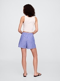 Relaxed Pull-On Poplin Shorts