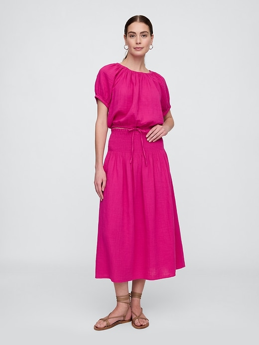 Image number 3 showing, Relaxed Gauze Tie-Hem Top