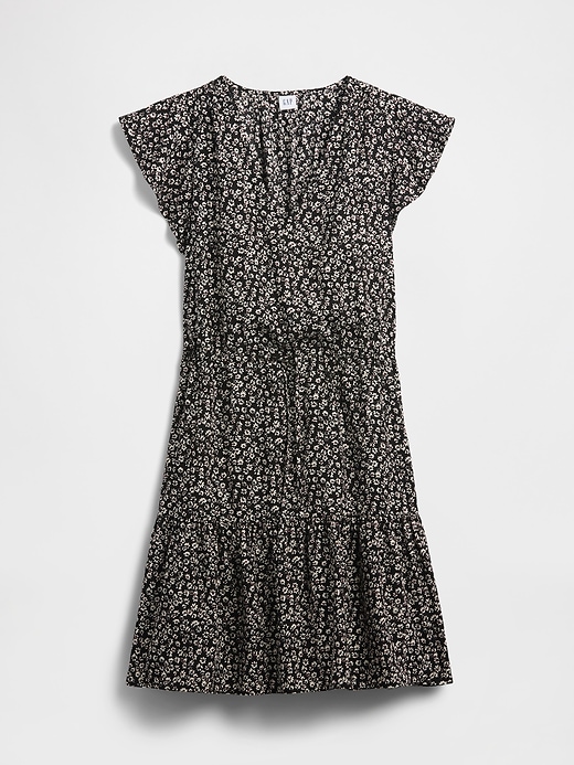 Image number 6 showing, Flutter Sleeve Tie-Waist Mini Dress