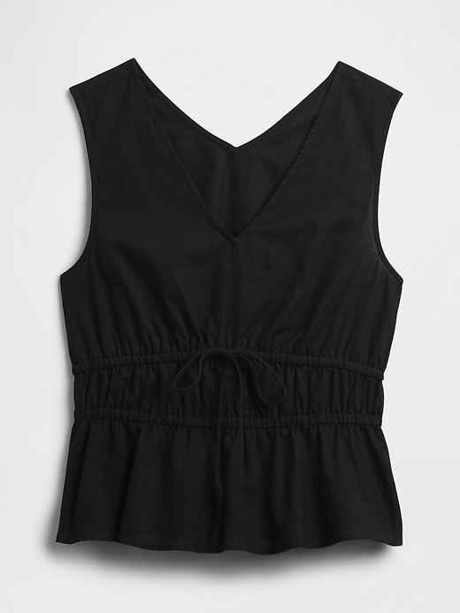 Image number 5 showing, Linen-Blend V-Neck Top