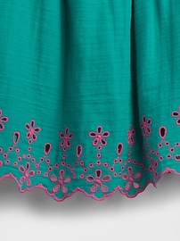 Kids Gauze Eyelet Top