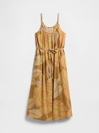 Tie-Waist Scoopneck Maxi Dress