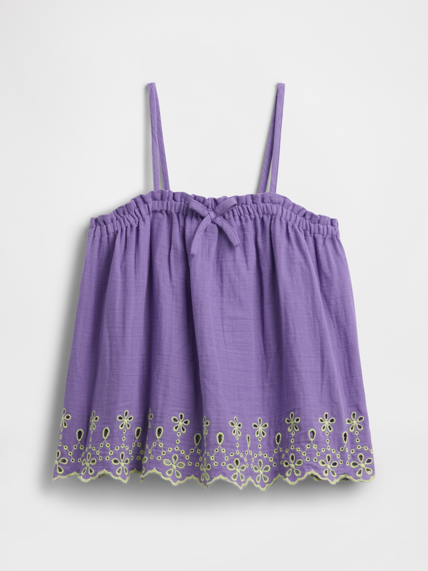 Kids Gauze Eyelet Top