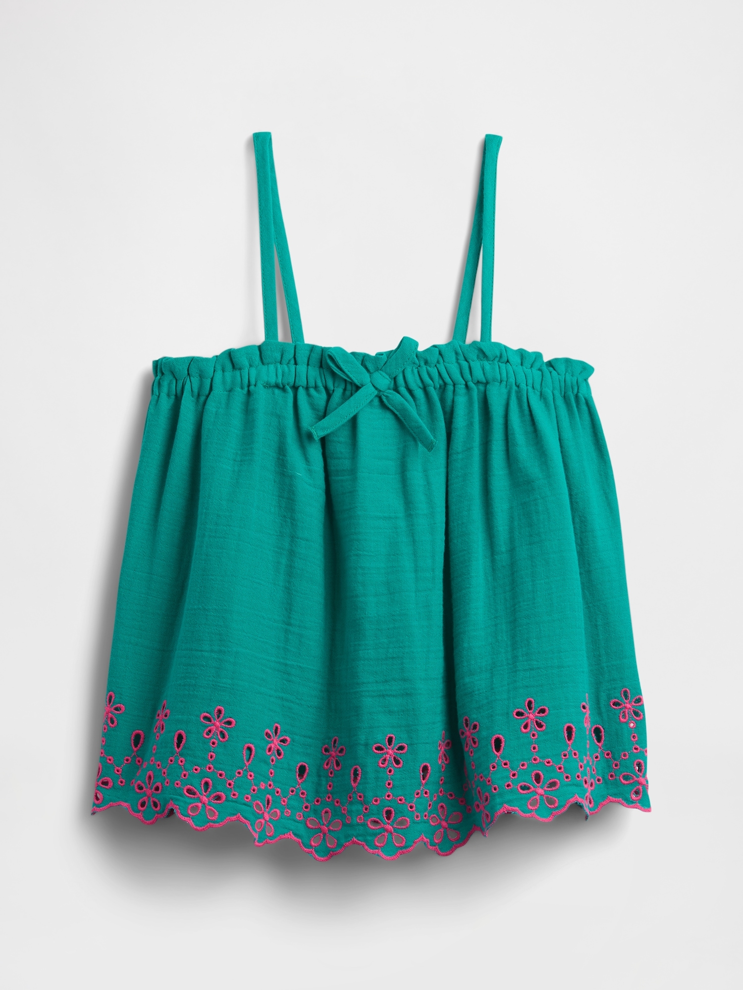 Kids Gauze Eyelet Top