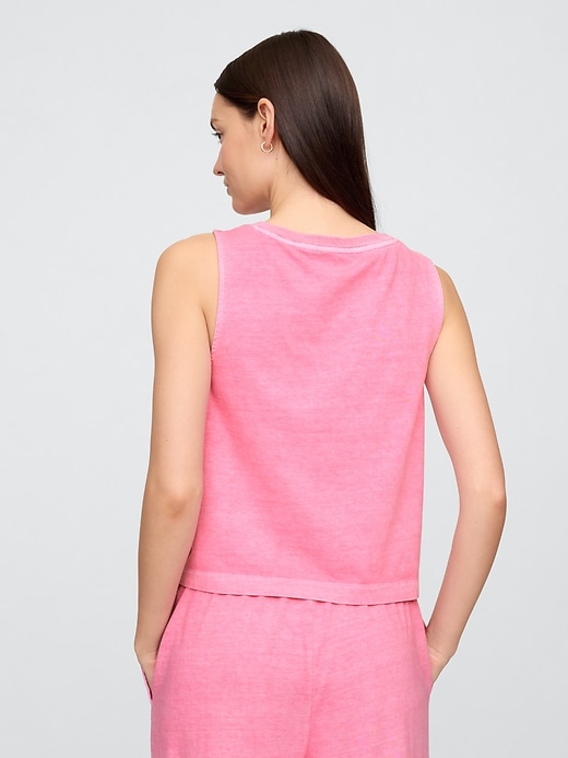 Image number 2 showing, V-Neck PJ Shell Tank Top