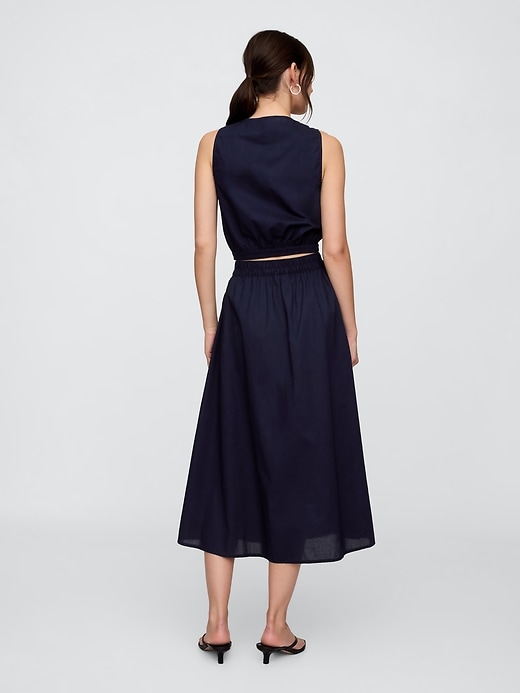 Image number 2 showing, Poplin Midi Skirt