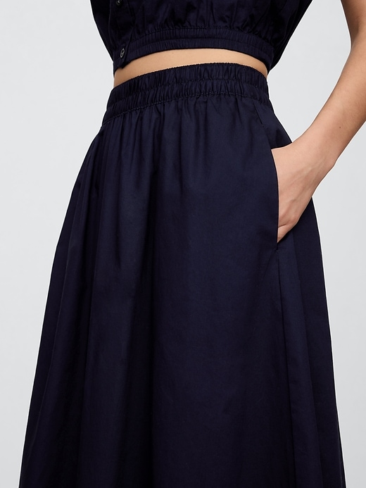 Image number 4 showing, Poplin Midi Skirt
