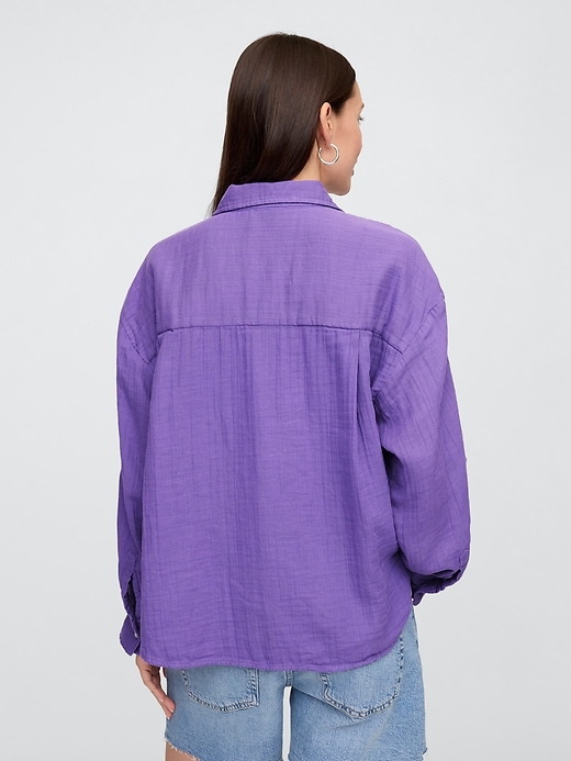 Image number 2 showing, Gauze Big Shirt