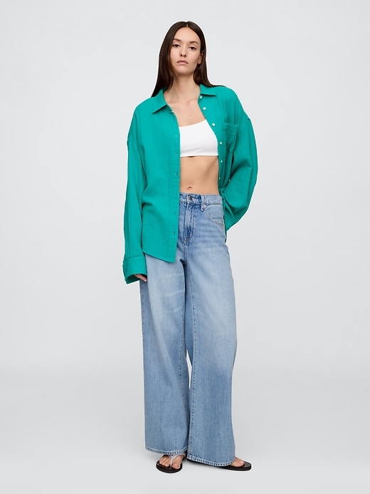 Image number 3 showing, Gauze Big Shirt