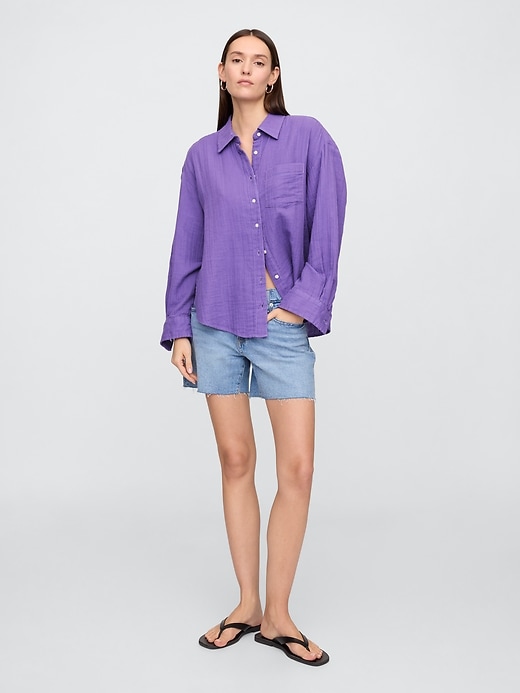 Image number 3 showing, Gauze Big Shirt