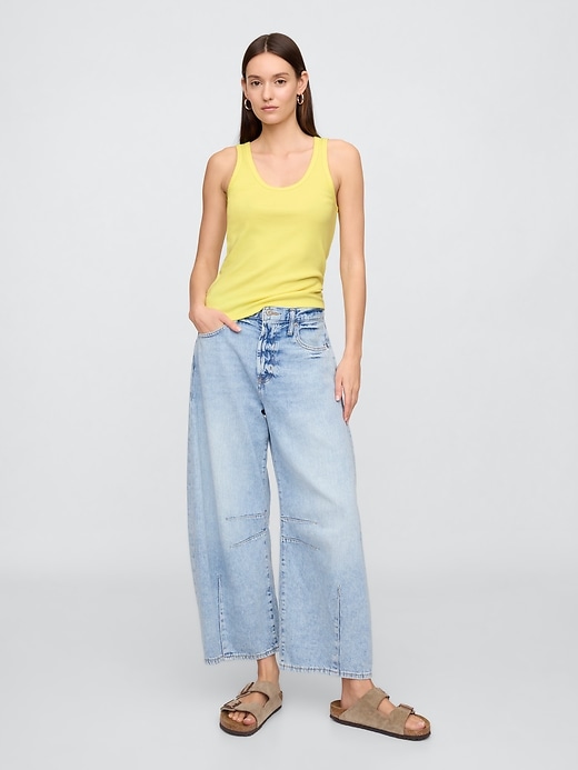 Image number 3 showing, Ribbed Scoopneck Tank Top