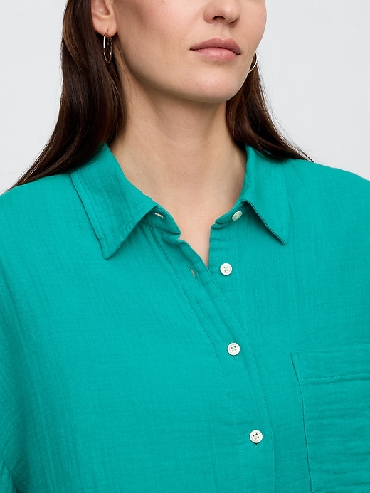 Image number 4 showing, Gauze Big Shirt