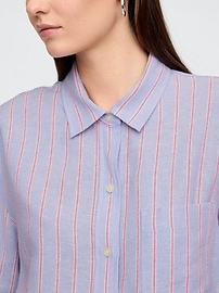 Linen-Blend Easy Shirt