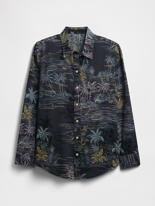 Image number 5 showing, Linen-Blend Easy Shirt