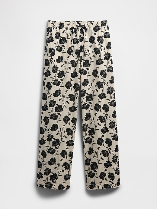 Image number 7 showing, Mid Rise Linen-Blend Pull-On Wide-Leg Pants
