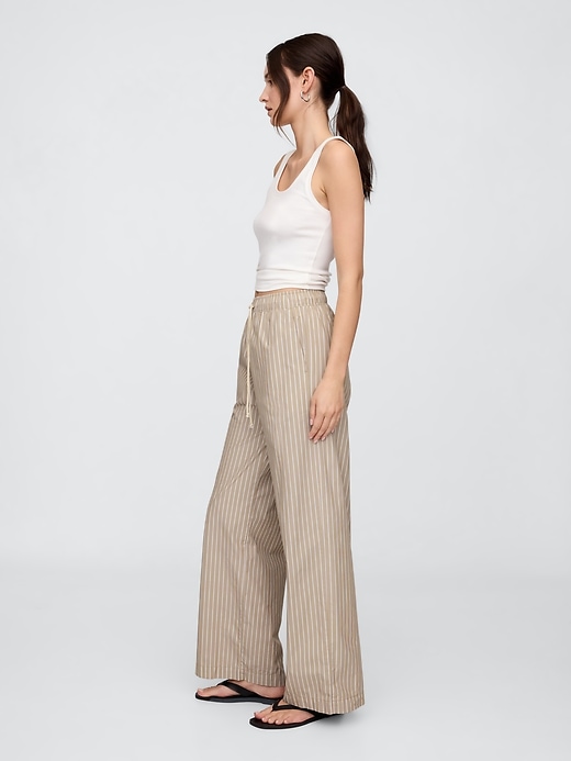 Image number 3 showing, Mid Rise Pull-On Wide-Leg Pants