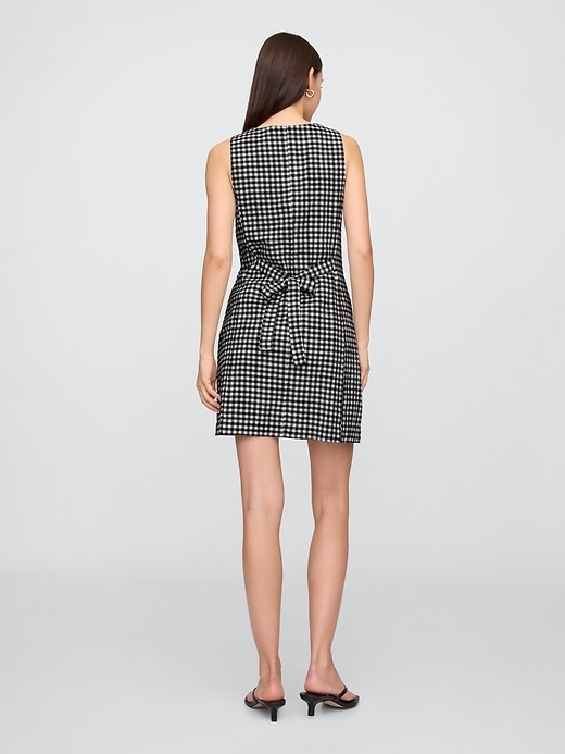 Image number 2 showing, Linen-Blend Button-Front Mini Dress