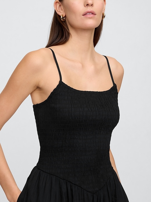 Image number 3 showing, Smocked Dip-Waist Midi Dress