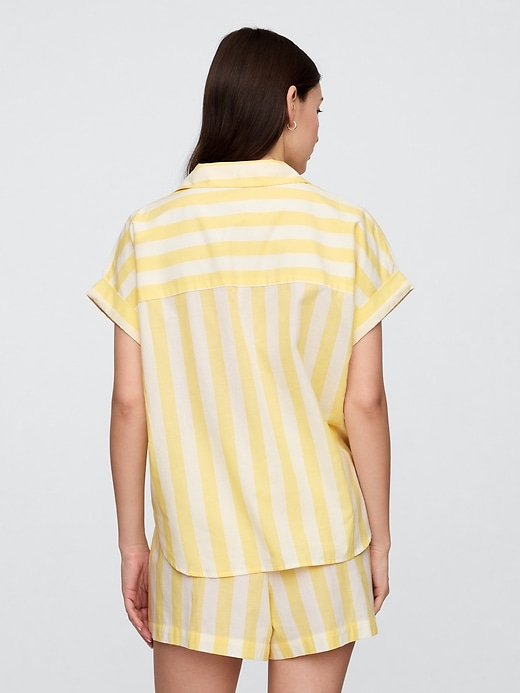 Image number 2 showing, Relaxed Stripe Poplin PJ Shirt