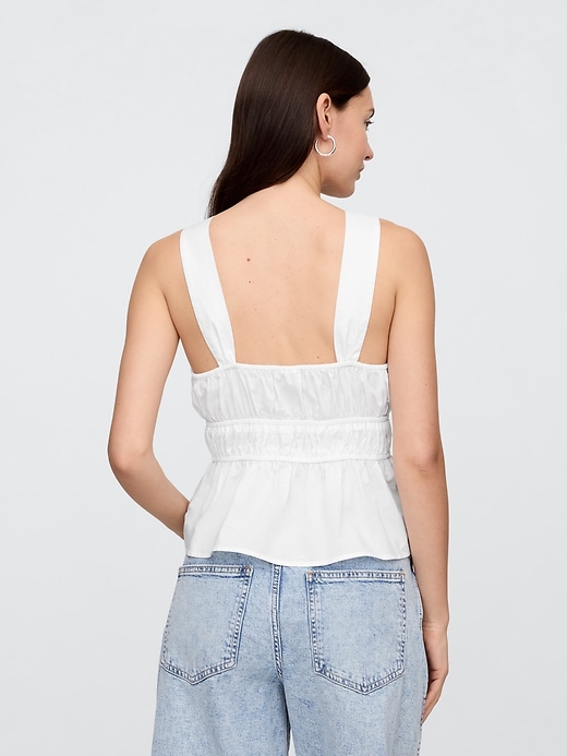 Image number 2 showing, Smocked Cropped Squareneck Top