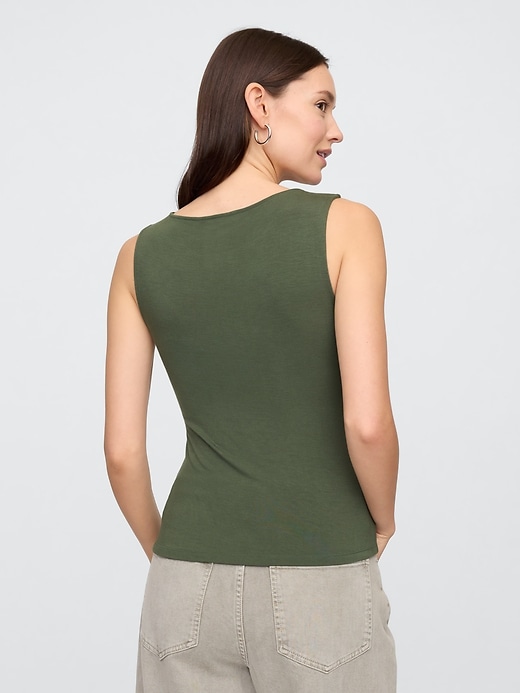 Image number 2 showing, Asymmetrical Ruched Tank Top