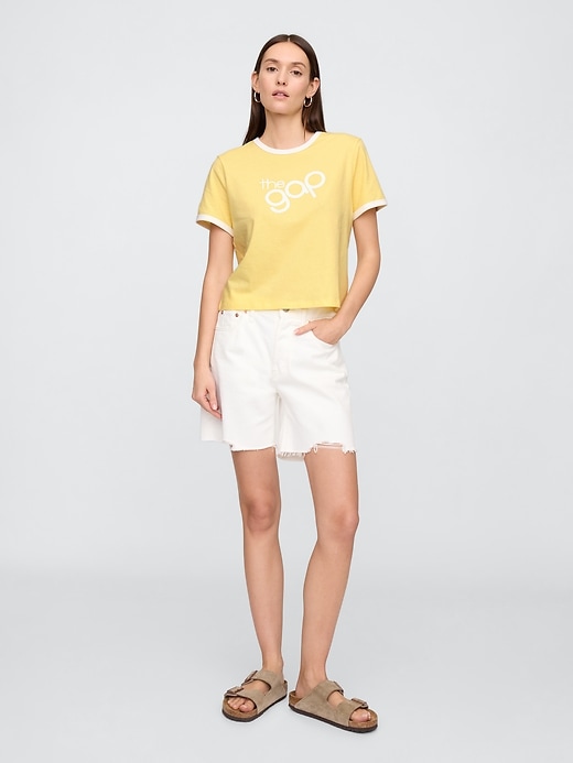 Image number 3 showing, Shrunken Graphic Ringer T-Shirt