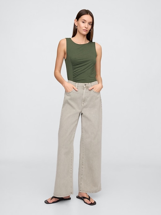 Image number 3 showing, Asymmetrical Ruched Tank Top
