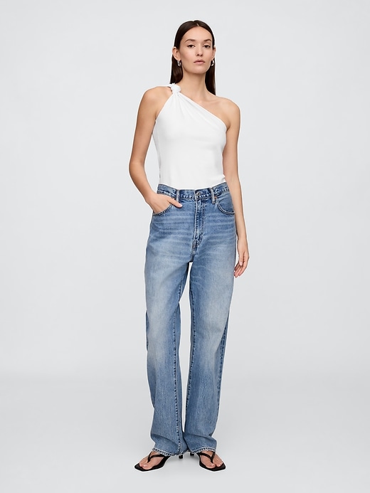 Image number 3 showing, One-Shoulder Stretch-Jersey Tank Top