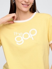Shrunken Graphic Ringer T-Shirt