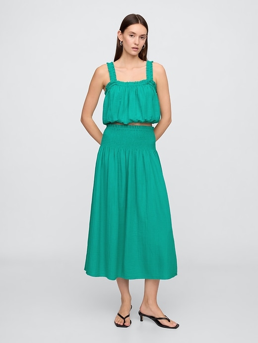 Image number 3 showing, Gauze Bubble Tank Top