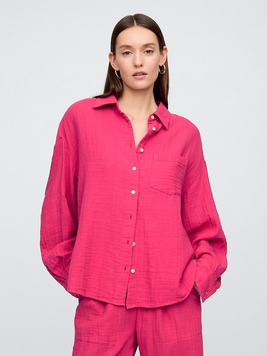 Oversized Shirt in Gauze