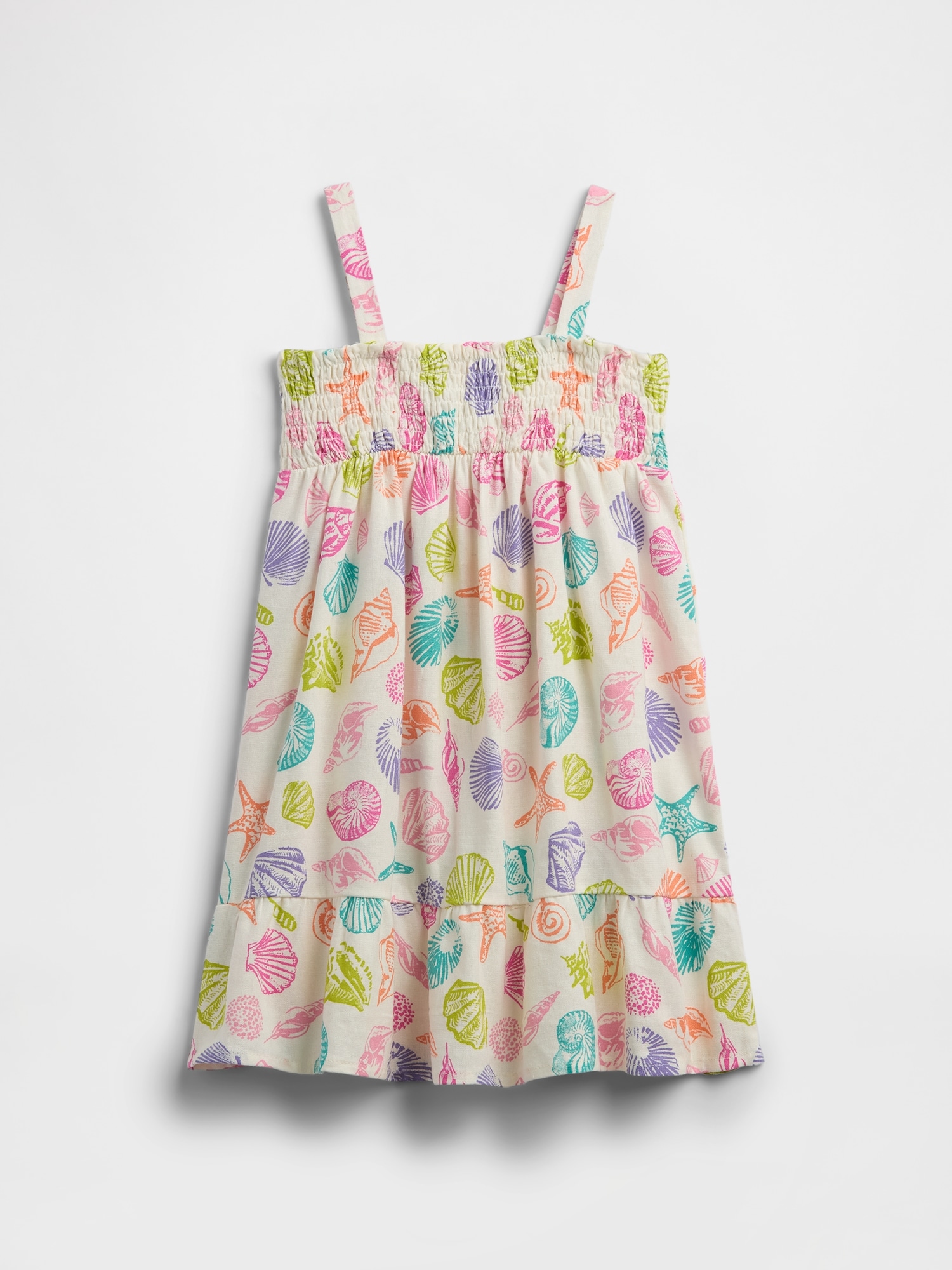 babyGap Smocked Linen-Blend Dress