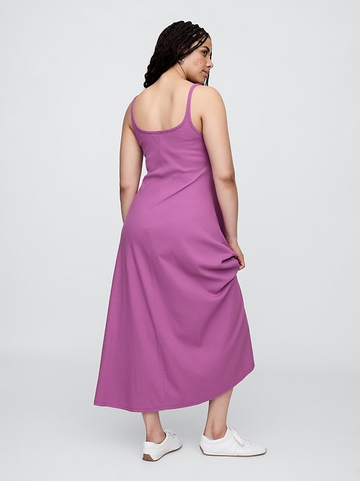 Image number 5 showing, Ribbed Squareneck Midi Dress
