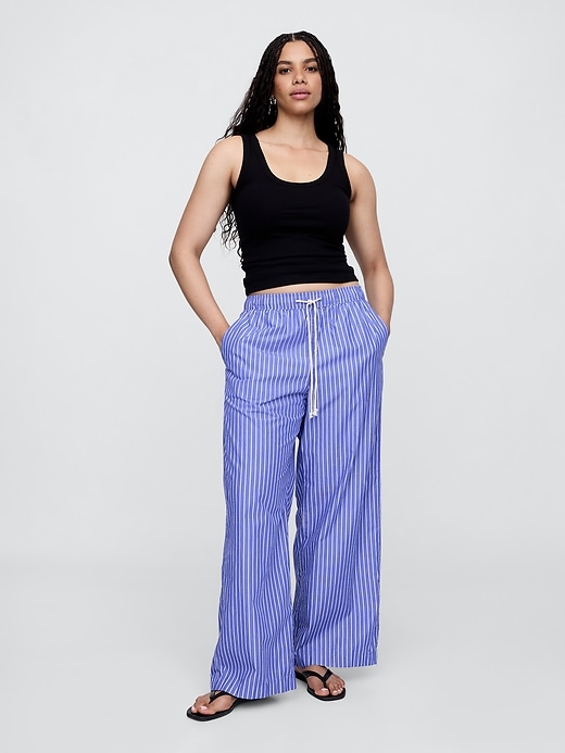 Image number 5 showing, Mid Rise Pull-On Wide-Leg Pants