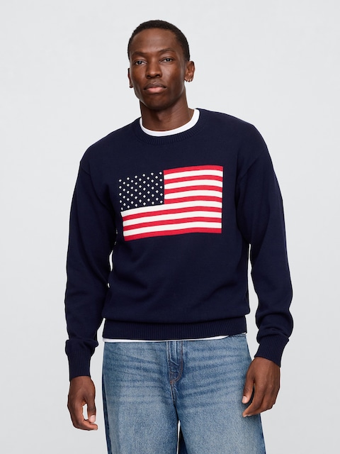 Relaxed Americana Intarsia Sweater