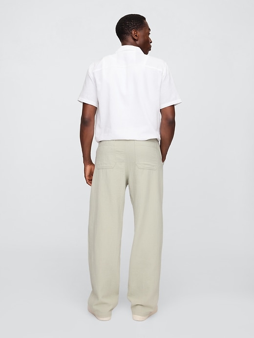 Image number 2 showing, Gauze Baggy Easy Pants