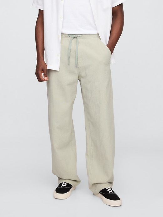 Image number 3 showing, Gauze Baggy Easy Pants