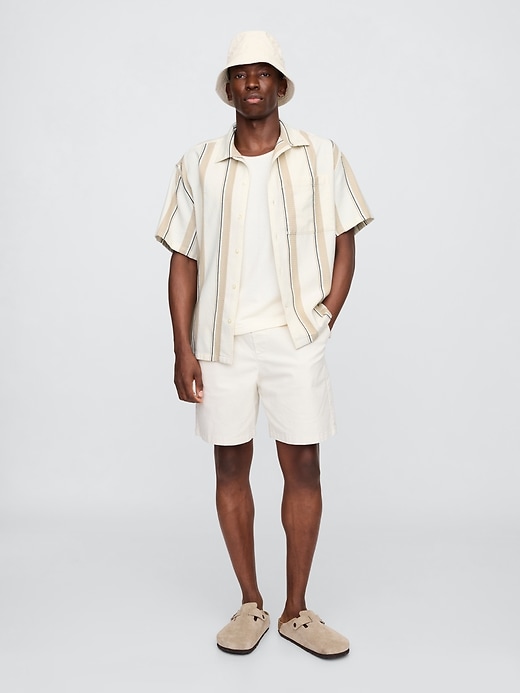 Image number 3 showing, Boxy Gauze Texture-Stripe Vacay Shirt