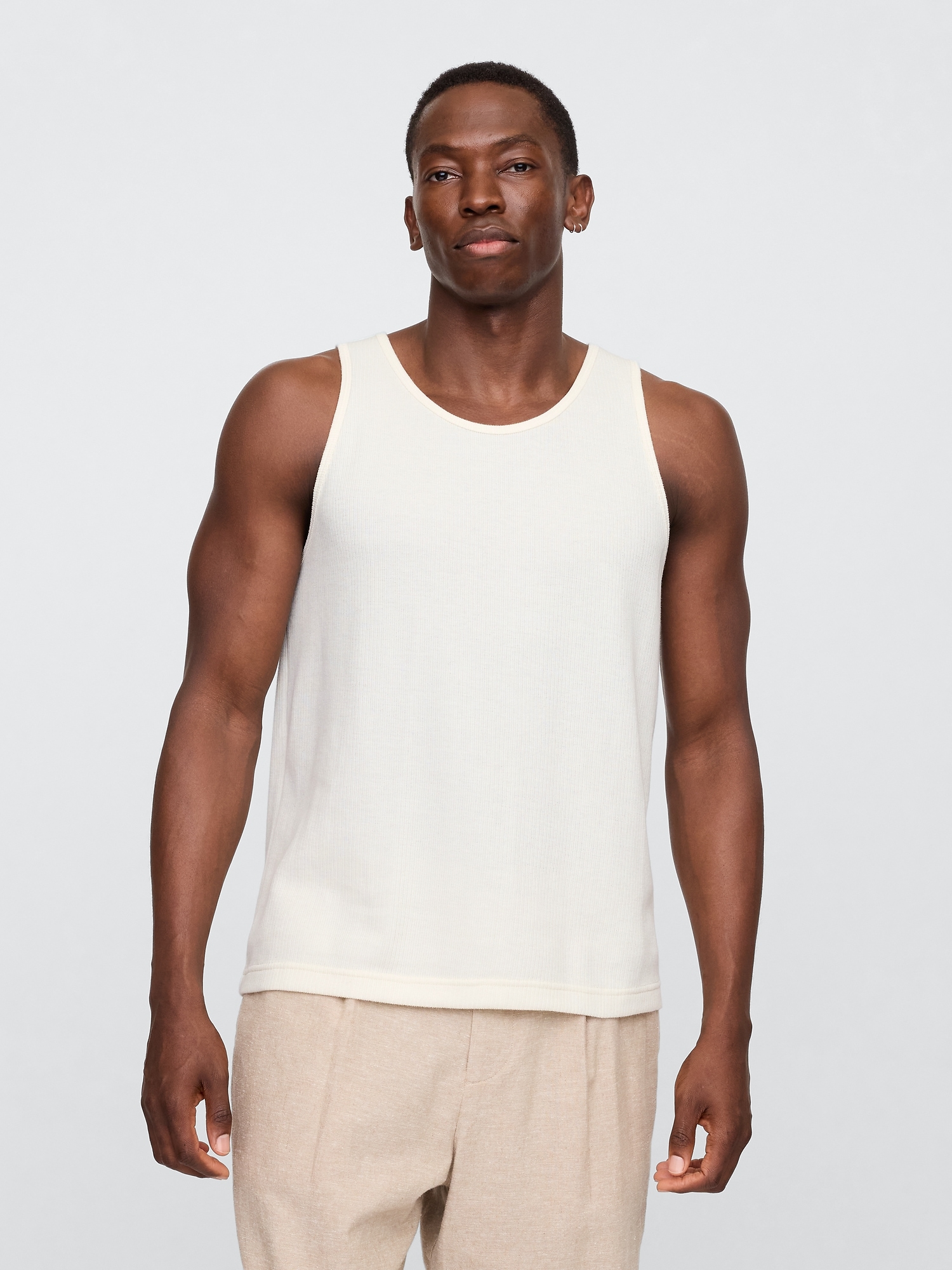 Textured Ribbed Tank Top