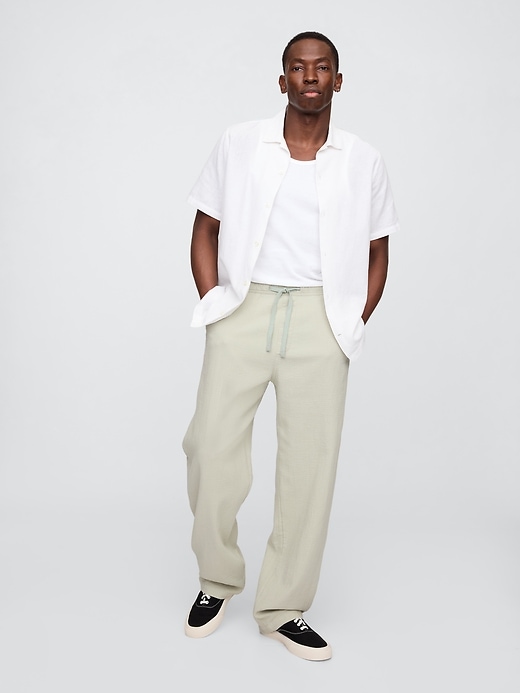 Image number 1 showing, Gauze Baggy Easy Pants