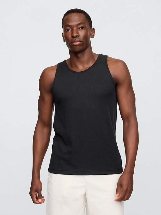 Image number 1 showing, Textured Ribbed Tank Top