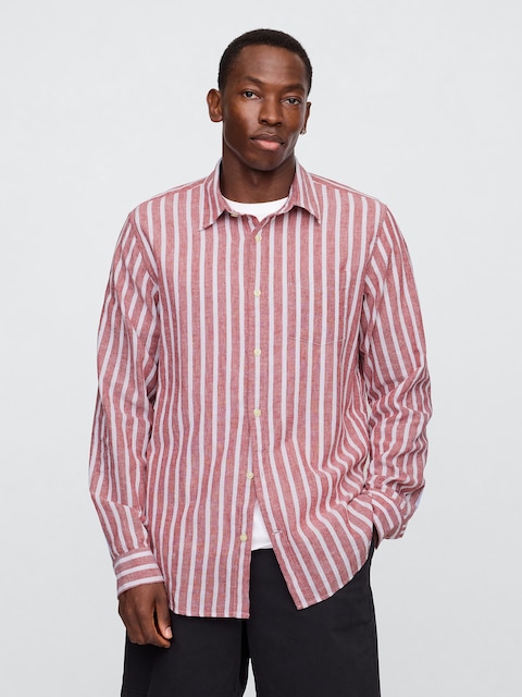 Linen-Blend Shirt in Standard Fit