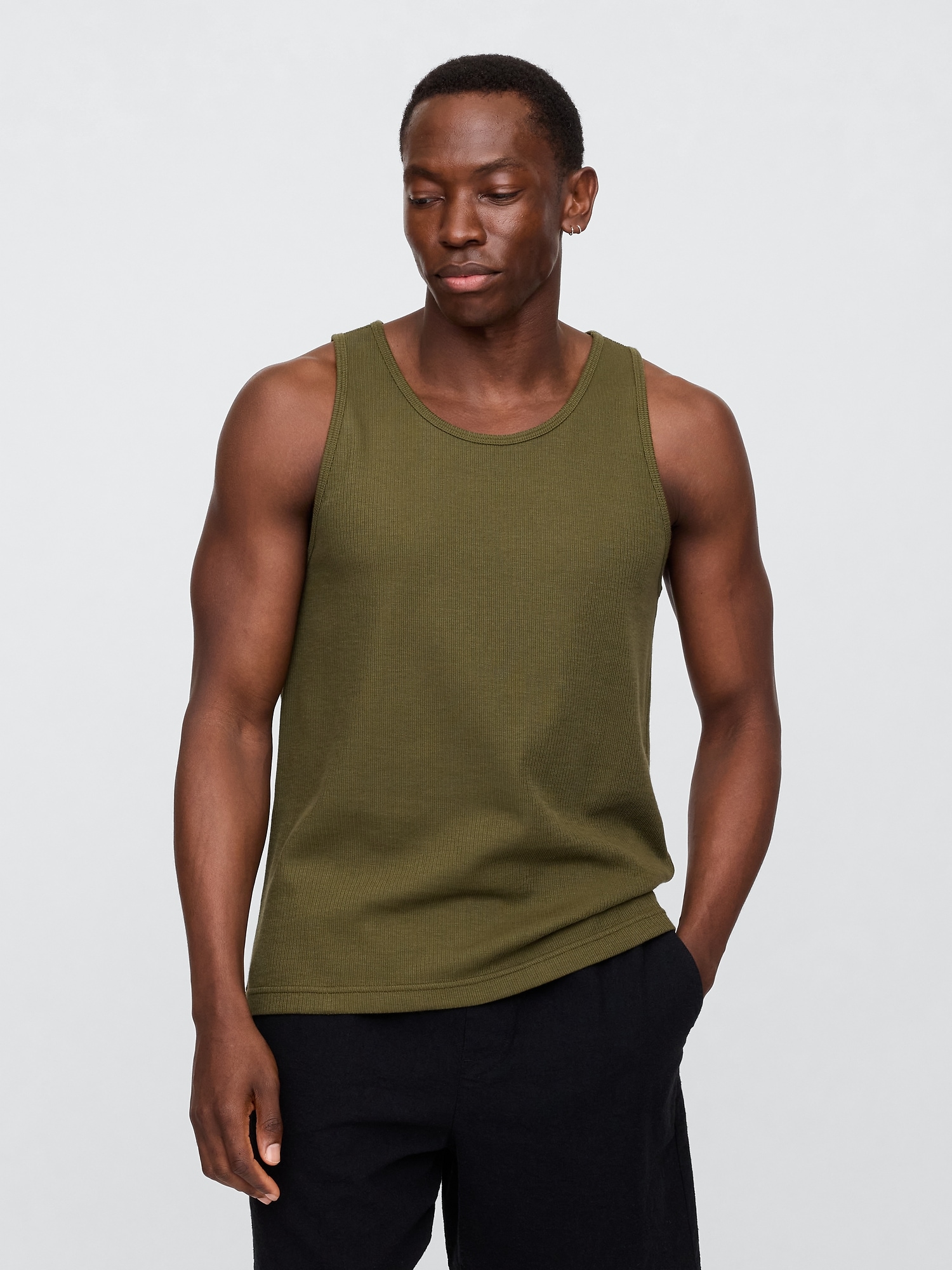 Textured Ribbed Tank Top