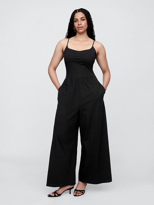 Image number 4 showing, Stretch Jersey Wide-Leg Jumpsuit