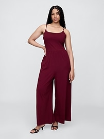Stretch Jersey Wide-Leg Jumpsuit