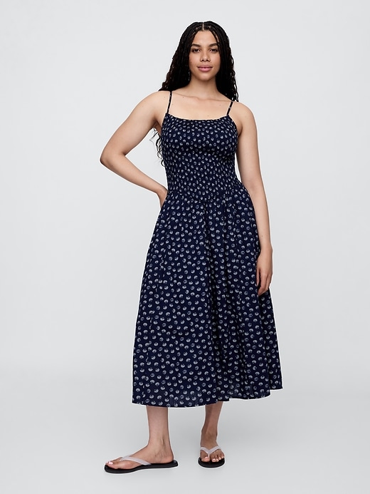 Image number 4 showing, Smocked Dip-Waist Midi Dress
