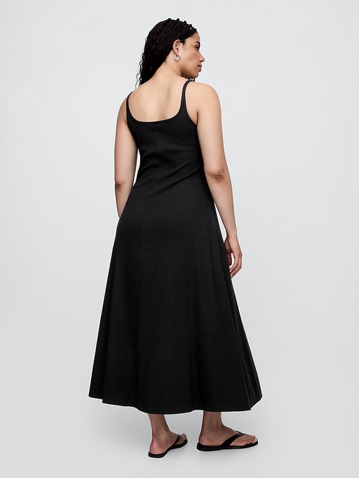 Image number 5 showing, Ribbed Squareneck Midi Dress