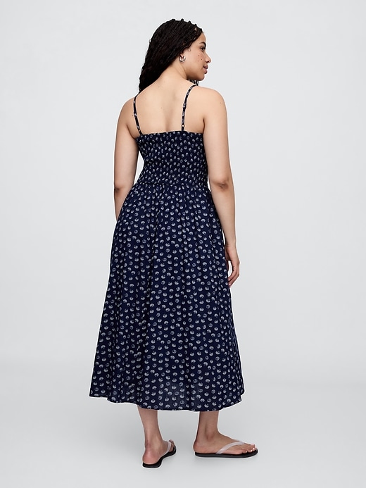 Image number 5 showing, Smocked Dip-Waist Midi Dress