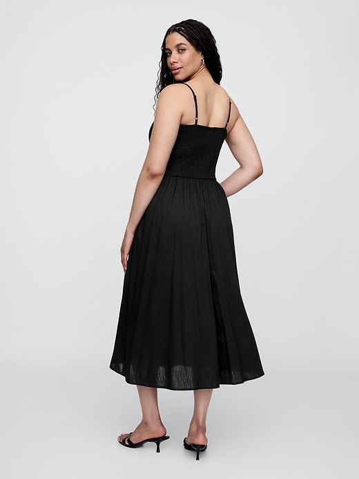Image number 5 showing, Smocked Dip-Waist Midi Dress